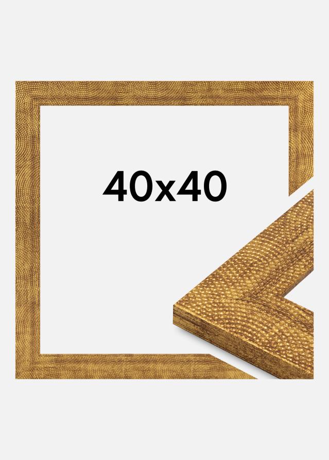 Moldura Linea Vidro acrílico Ouro 40x40 cm