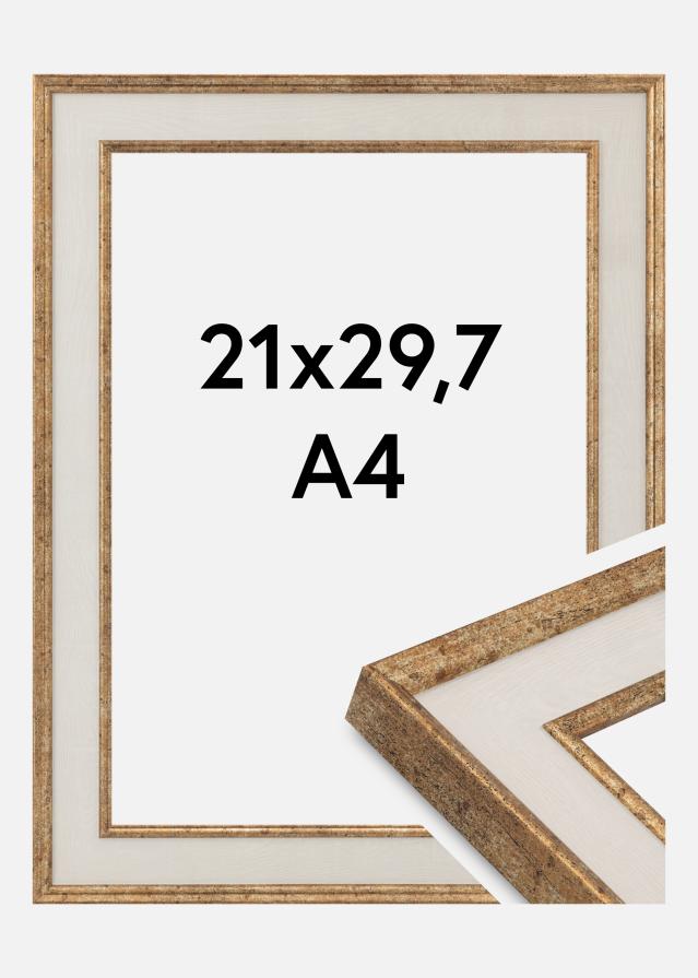 Moldura Dolly Vidro acrílico Ouro 21x29,7 cm (A4)