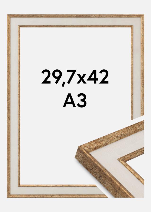 Moldura Dolly Vidro acrílico Ouro 29,7x42 cm (A3)