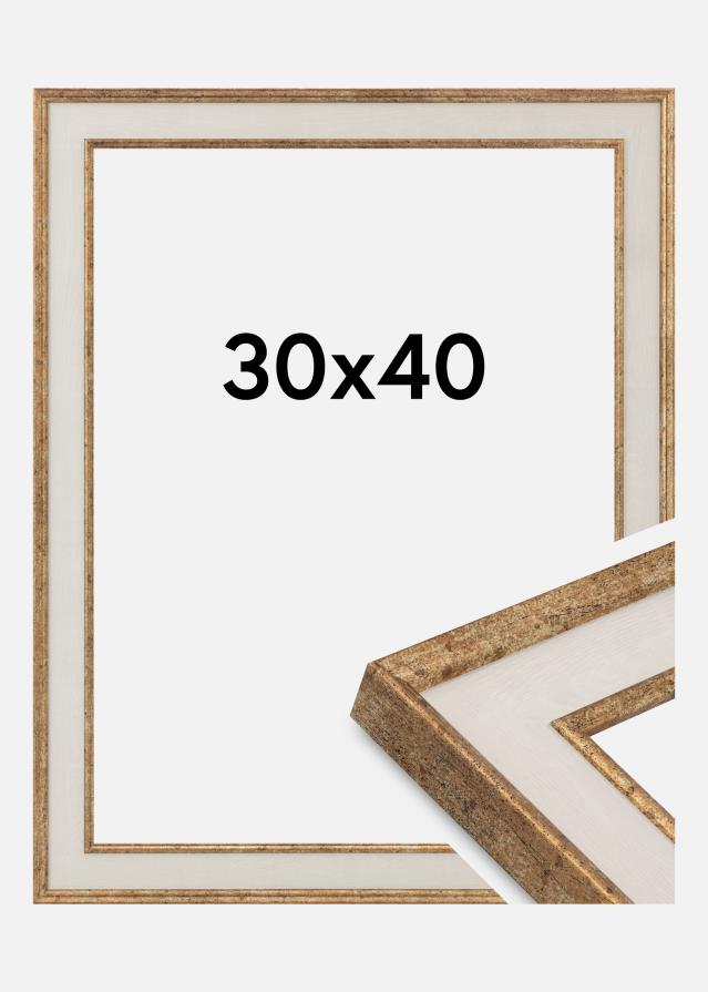 Moldura Dolly Vidro acrílico Ouro 30x40 cm