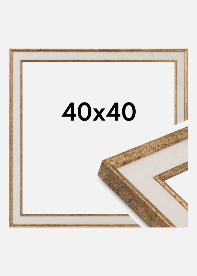 Moldura Dolly Vidro acrílico Ouro 40x40 cm