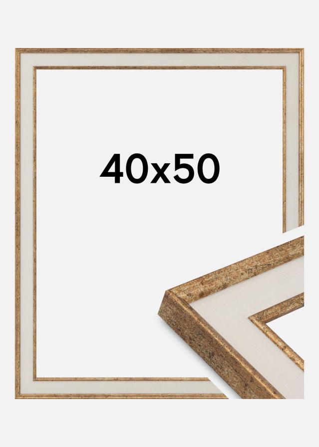 Moldura Dolly Vidro acrílico Ouro 40x50 cm