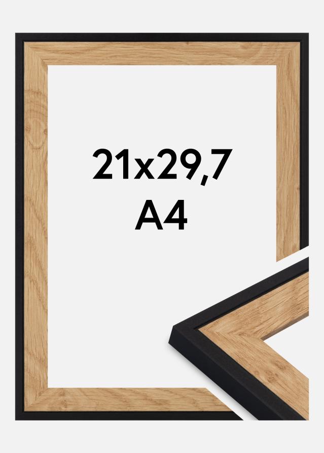 Moldura Iris Vidro acrílico Preto 21x29,7 cm (A4)