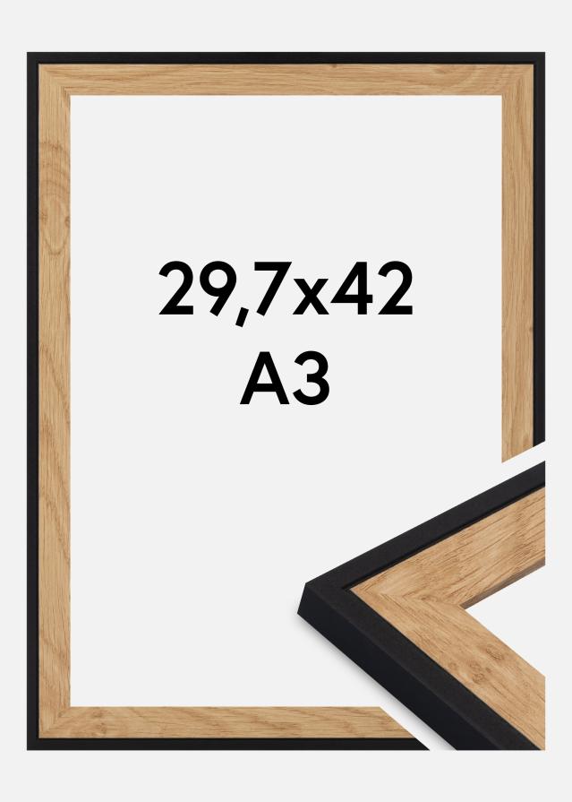 Moldura Iris Vidro acrílico Preto 29,7x42 cm (A3)