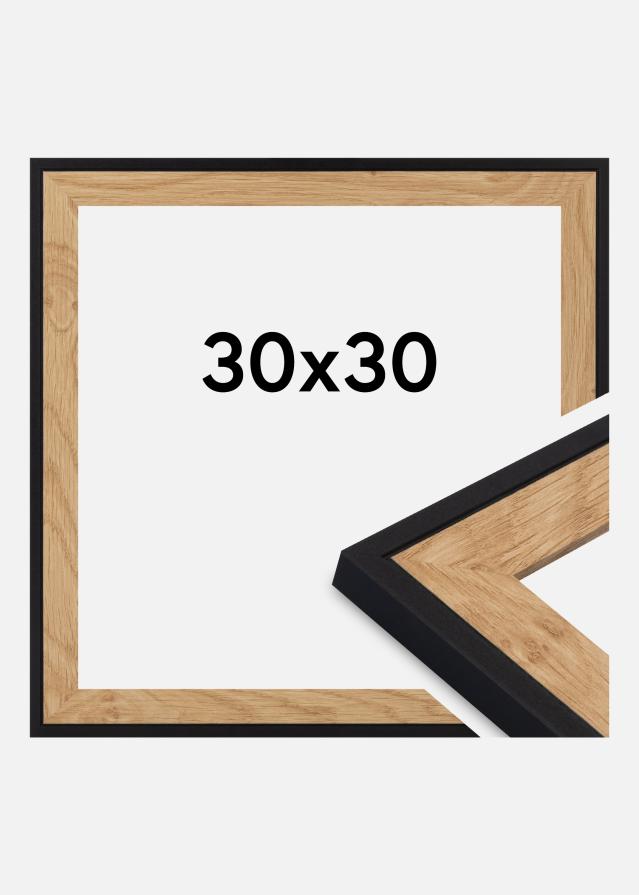 Moldura Iris Vidro acrílico Preto 30x30 cm