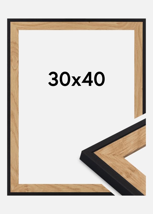 Moldura Iris Vidro acrílico Preto 30x40 cm