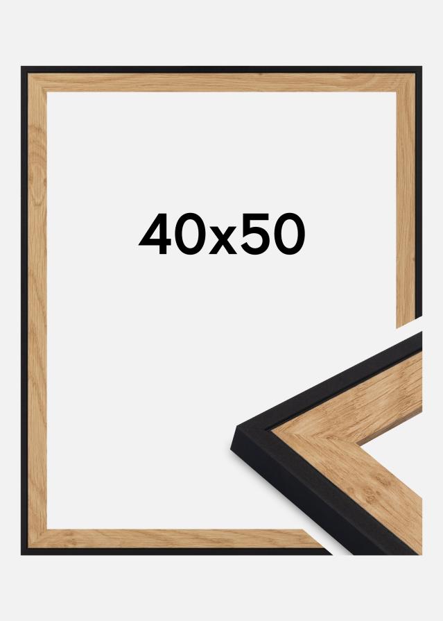 Moldura Iris Vidro acrílico Preto 40x50 cm