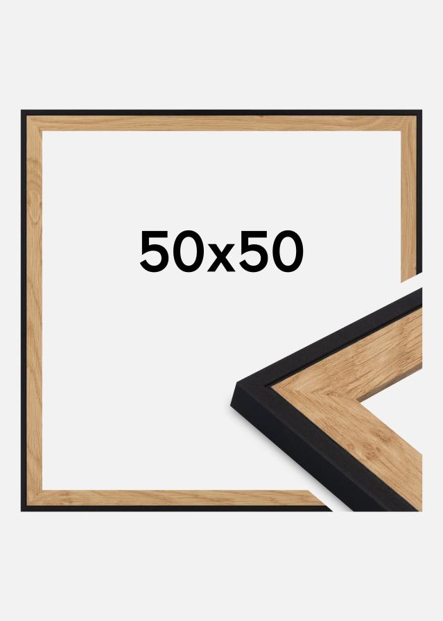 Moldura Iris Vidro acrílico Preto 50x50 cm