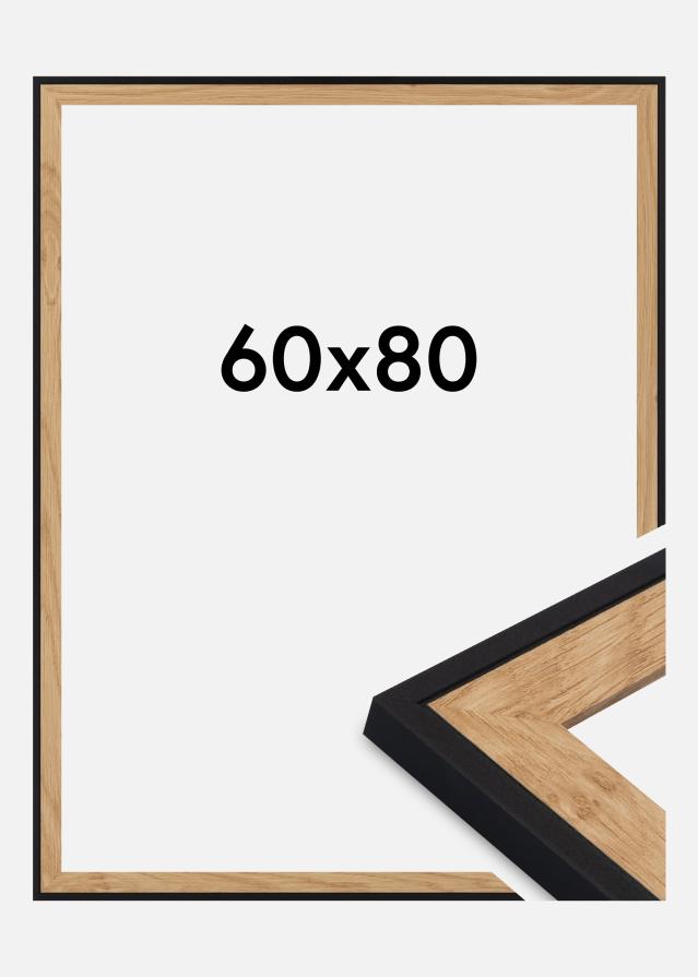 Moldura Iris Vidro acrílico Preto 60x80 cm