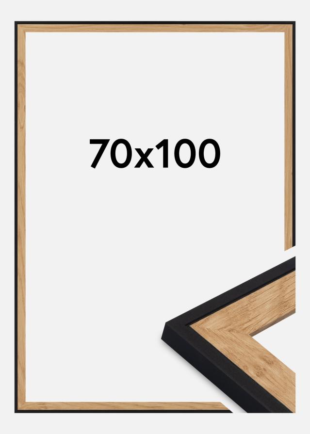 Moldura Iris Vidro acrílico Preto 70x100 cm