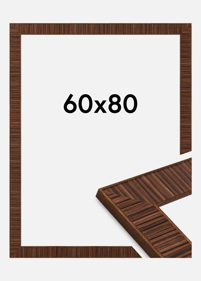 Moldura Agust Vidro acrílico Rosewood 60x80 cm