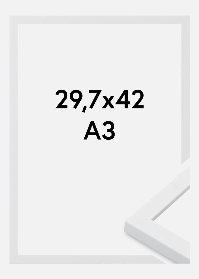 Moldura Oban Vidro acrílico Branco 29,7x42 cm (A3)