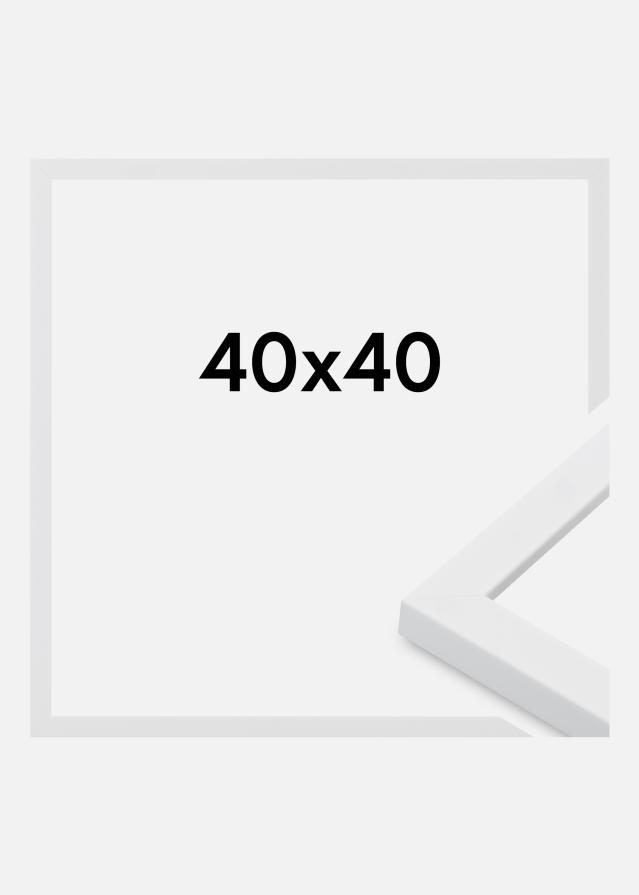 Moldura Oban Vidro acrílico Branco 40x40 cm