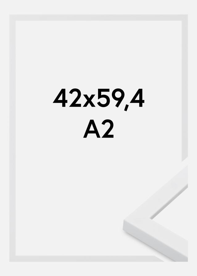 Moldura Oban Vidro acrílico Branco 42x59,4 cm (A2)