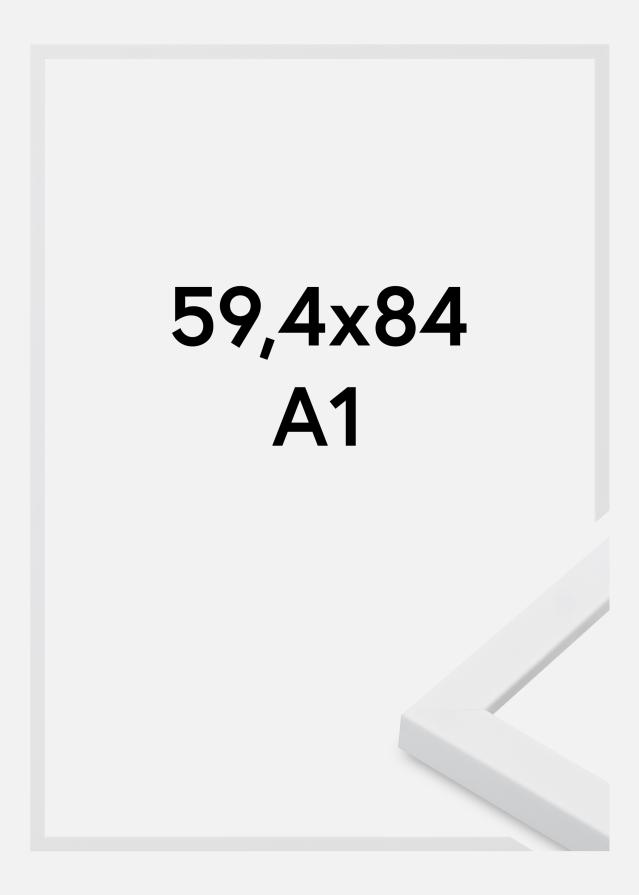 Moldura Oban Vidro acrílico Branco 59.4x84 cm (A1)