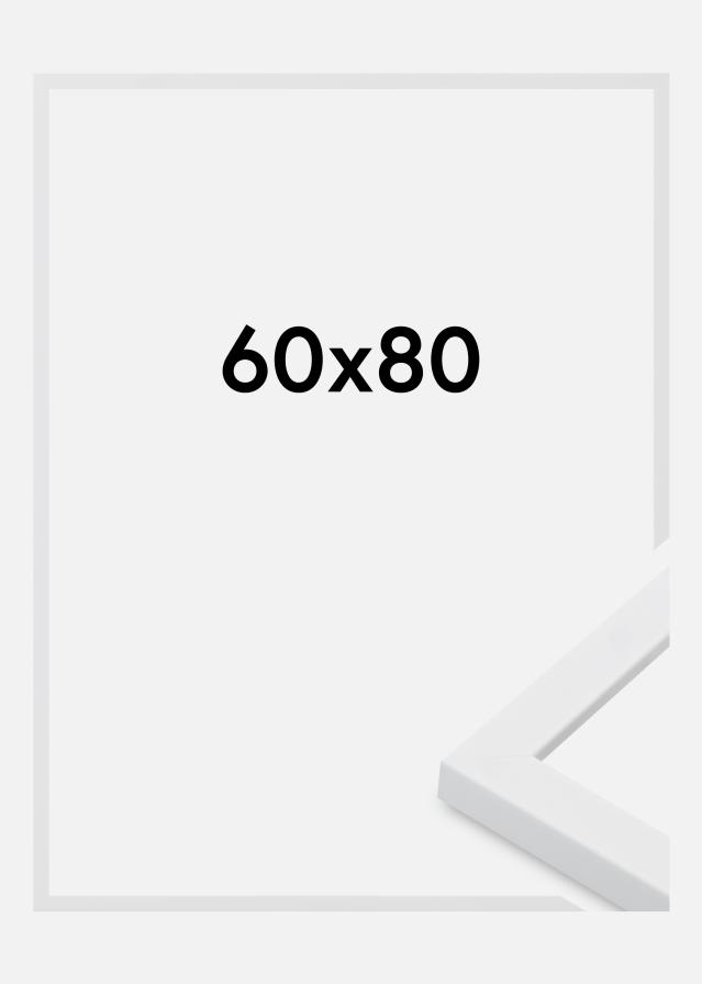 Moldura Oban Vidro acrílico Branco 60x80 cm