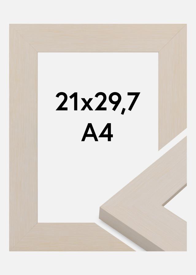 Moldura Pembrokeshire Vidro acrílico Branco 21x29,7 cm (A4)