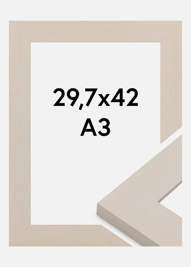 Moldura Pembrokeshire Vidro acrílico Branco 29,7x42 cm (A3)