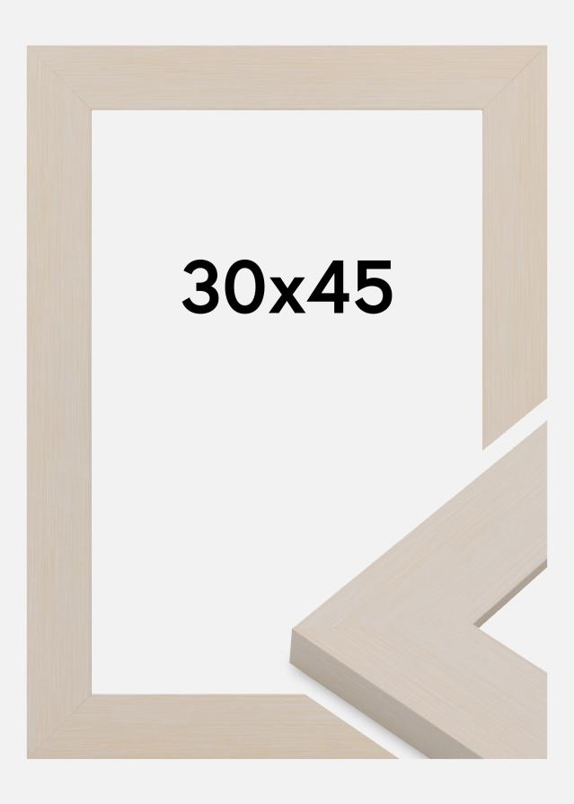 Moldura Pembrokeshire Vidro acrílico Branco 30x45 cm