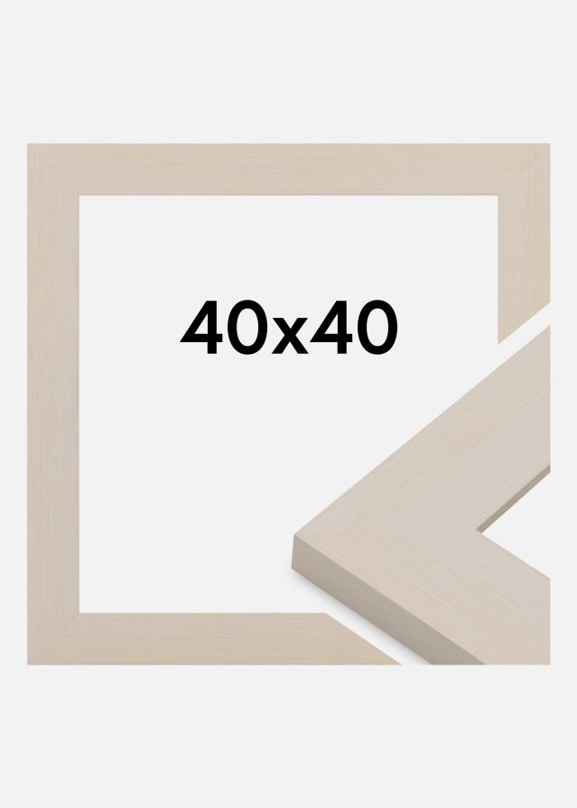 Moldura Pembrokeshire Vidro acrílico Branco 40x40 cm