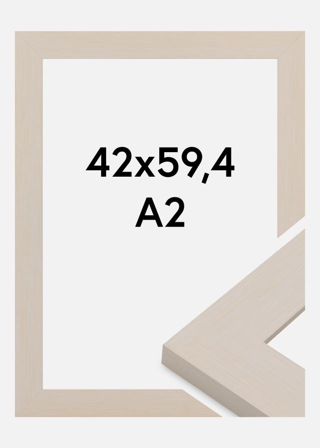 Moldura Pembrokeshire Vidro acrílico Branco 42x59,4 cm (A2)