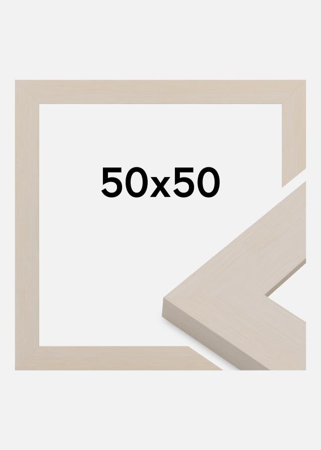 Moldura Pembrokeshire Vidro acrílico Branco 50x50 cm