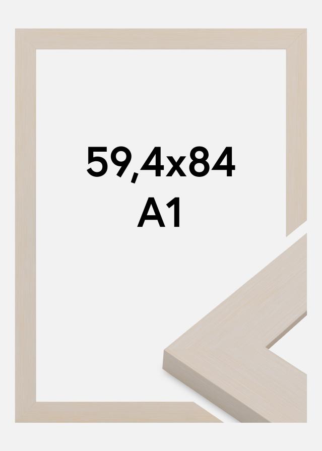 Moldura Pembrokeshire Vidro acrílico Branco 59,4x84,1 cm (A1)