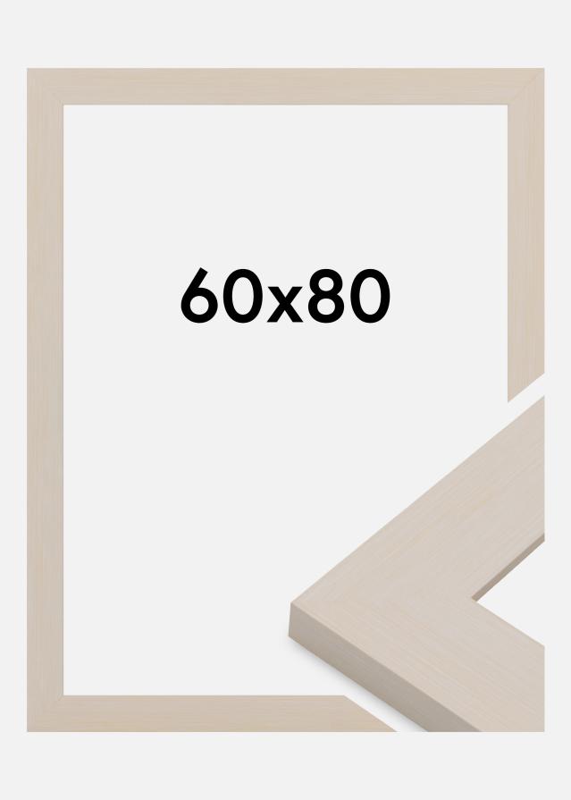 Moldura Pembrokeshire Vidro acrílico Branco 60x80 cm