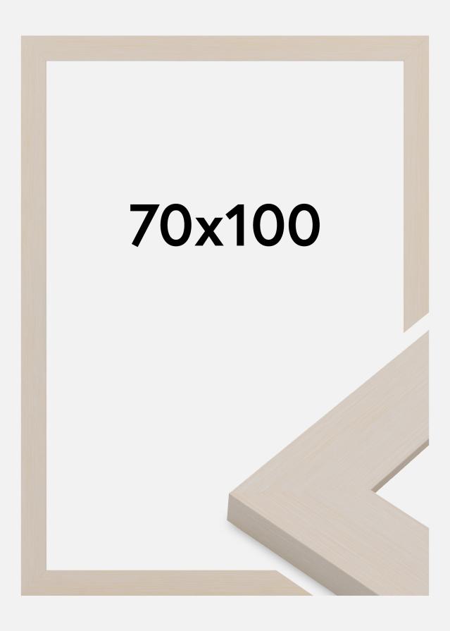 Moldura Pembrokeshire Vidro acrílico Branco 70x100 cm