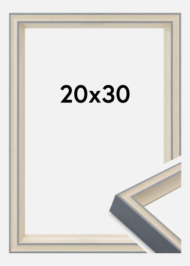 Moldura Riga Vidro acrílico Cinzenta 20x30 cm