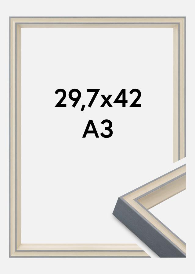 Moldura Riga Vidro acrílico Cinzenta 29,7x42 cm (A3)