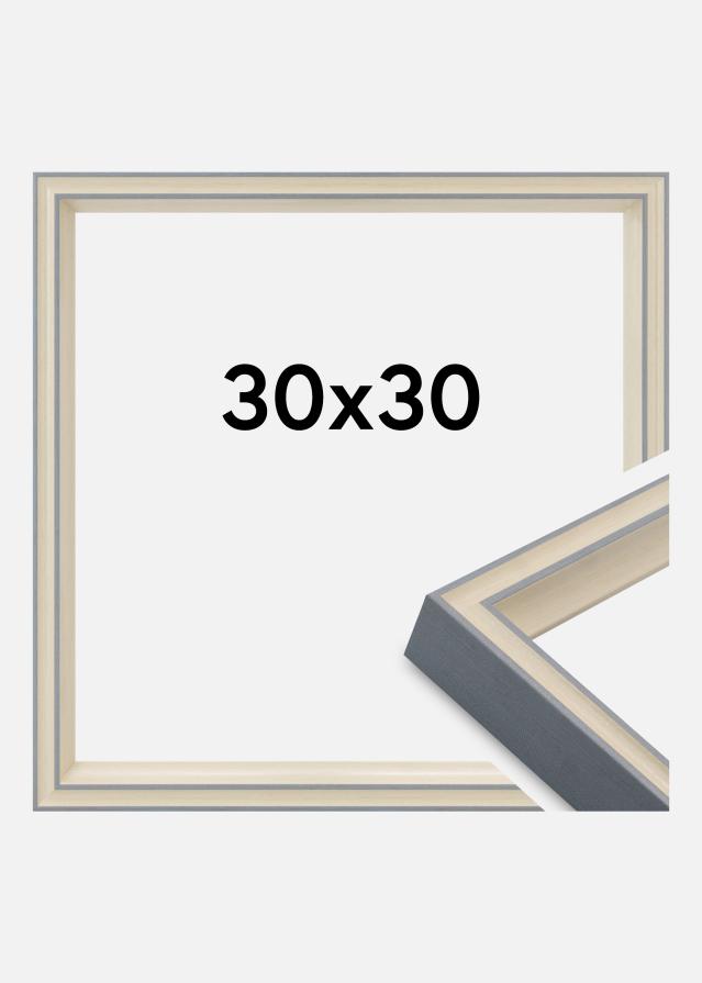 Moldura Riga Vidro acrílico Cinzento 30x30 cm