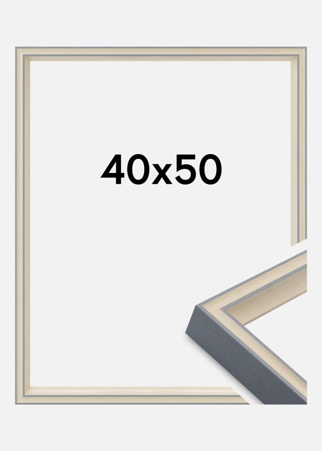 Moldura Riga Vidro acrílico Cinzenta 40x50 cm