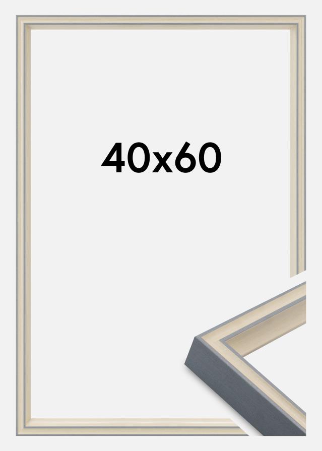 Moldura Riga Vidro acrílico Cinzenta 40x60 cm