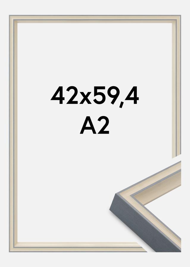 Moldura Riga Vidro acrílico Cinzento 42x59,4 cm (A2)