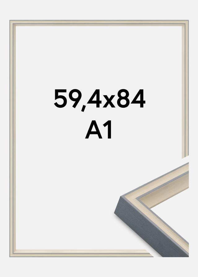 Moldura Riga Vidro acrílico Cinzento 59,4x84 cm (A1)