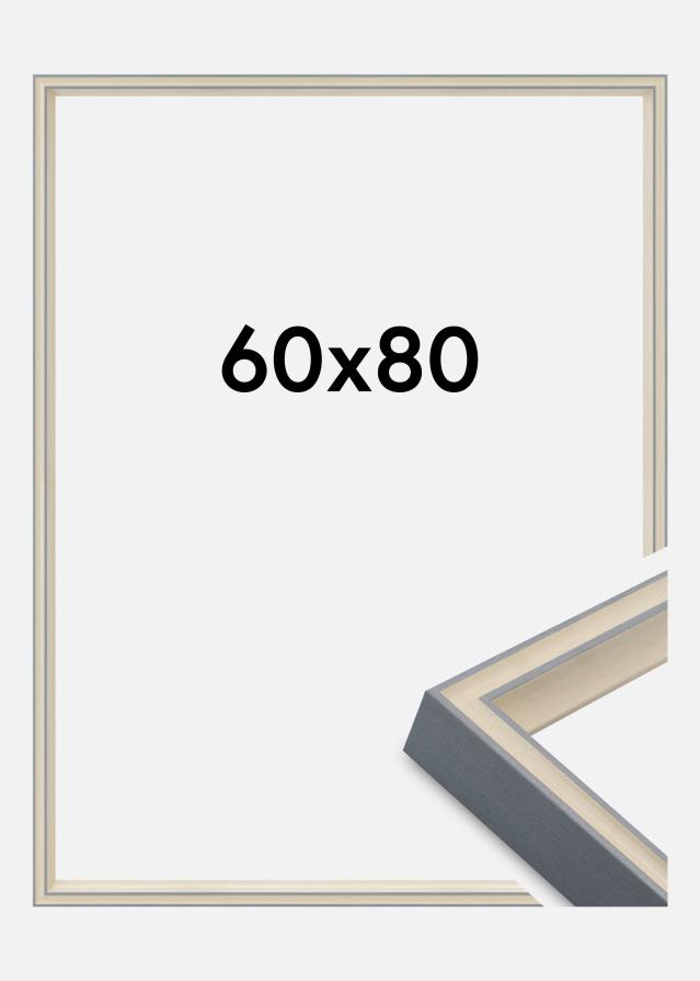 Moldura Riga Vidro acrílico Cinzento 60x80 cm