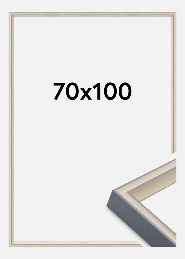 Moldura Riga Vidro acrílico Cinzenta 70x100 cm