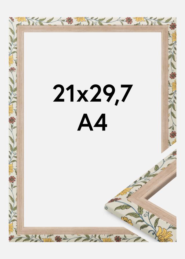 Moldura Arco Vidro acrílico Floral Carvalho 21x29,7 cm (A4)