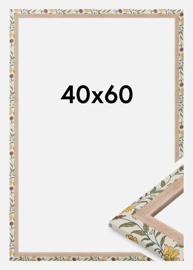 Moldura Arco Vidro acrílico Floral Carvalho 40x60 cm