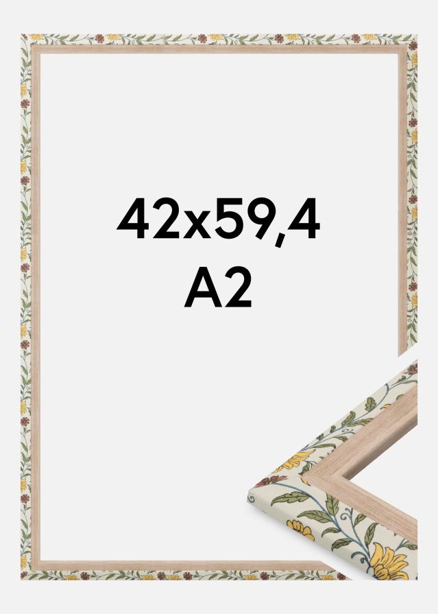 Moldura Arco Vidro acrílico Floral Carvalho 42x59,4 cm (A2)