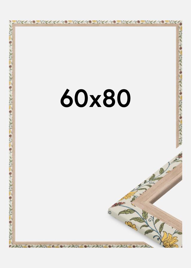 Moldura Arco Vidro acrílico Floral Carvalho 60x80 cm