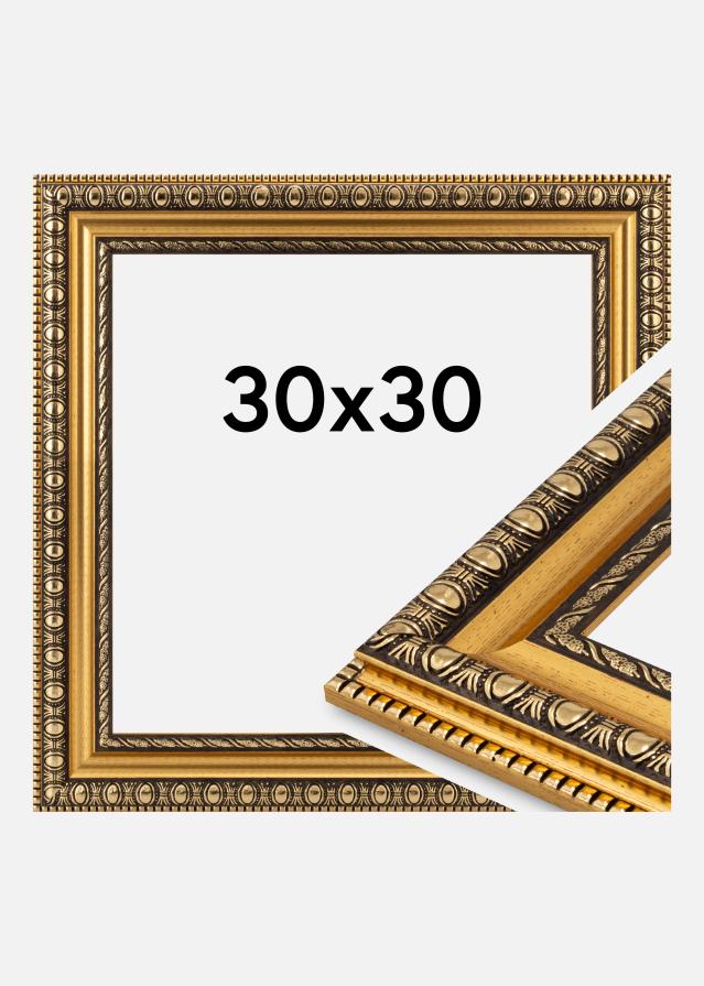 Moldura Ornato Vidro acrílico Ouro 30x30 cm