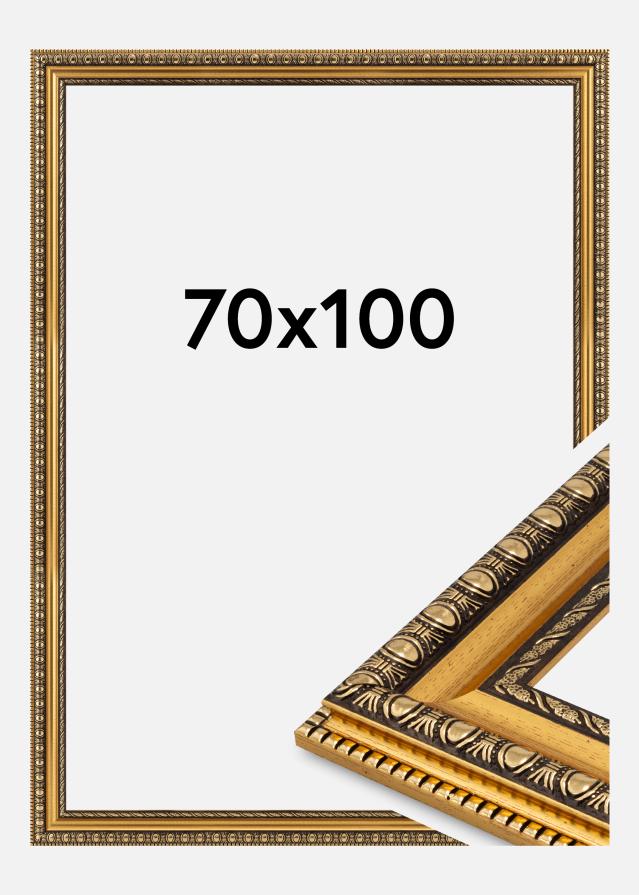 Moldura Ornato Vidro acrílico Ouro 70x100 cm