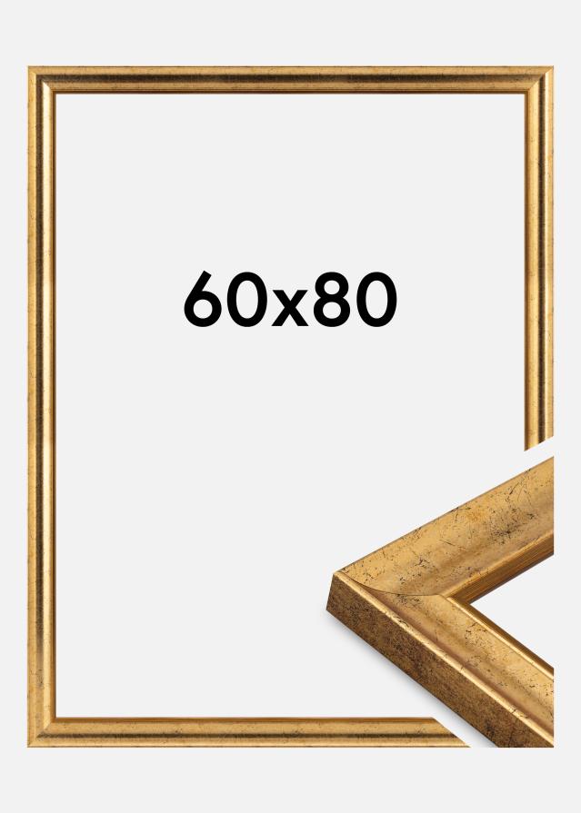 Moldura Conca Vidro acrílico Ouro 60x80 cm