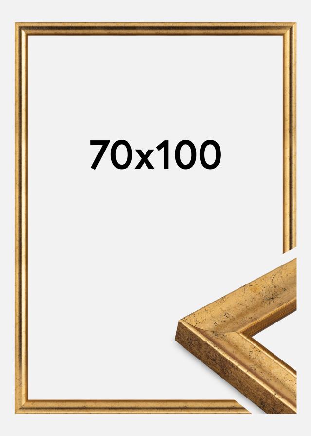 Moldura Conca Vidro acrílico Ouro 70x100 cm