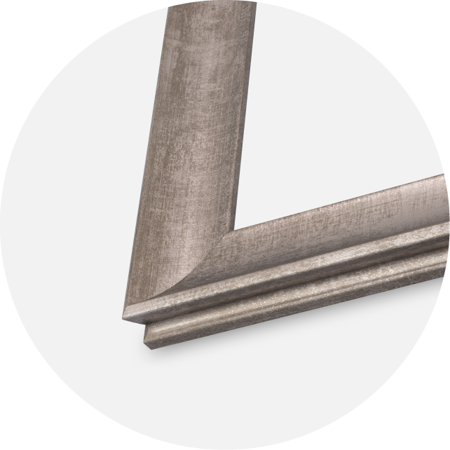 Moldura Conca Vidro acrílico Prata 59,4x84 cm (A1)