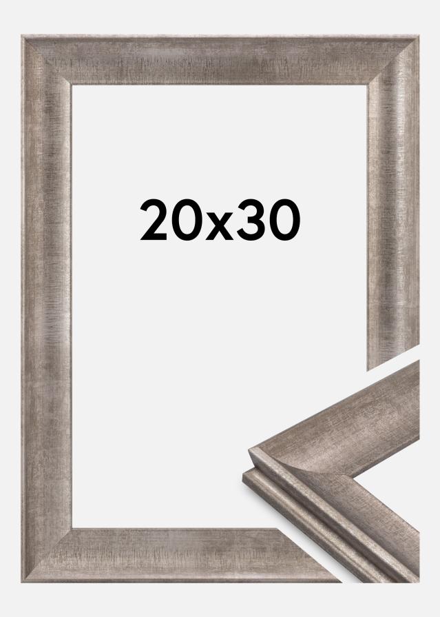 Moldura Conca Vidro acrílico Prata 20x30 cm