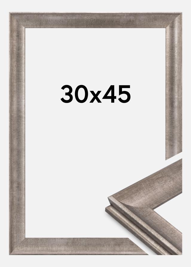 Moldura Conca Vidro acrílico Prata 30x45 cm