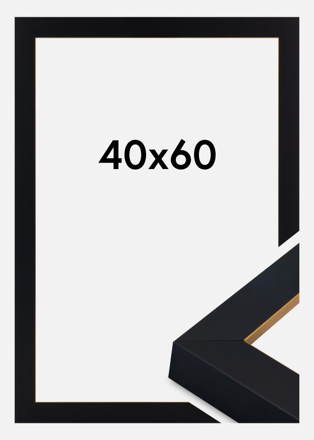 Moldura Sussex Vidro acrílico Preto/Ouro 40x60 cm